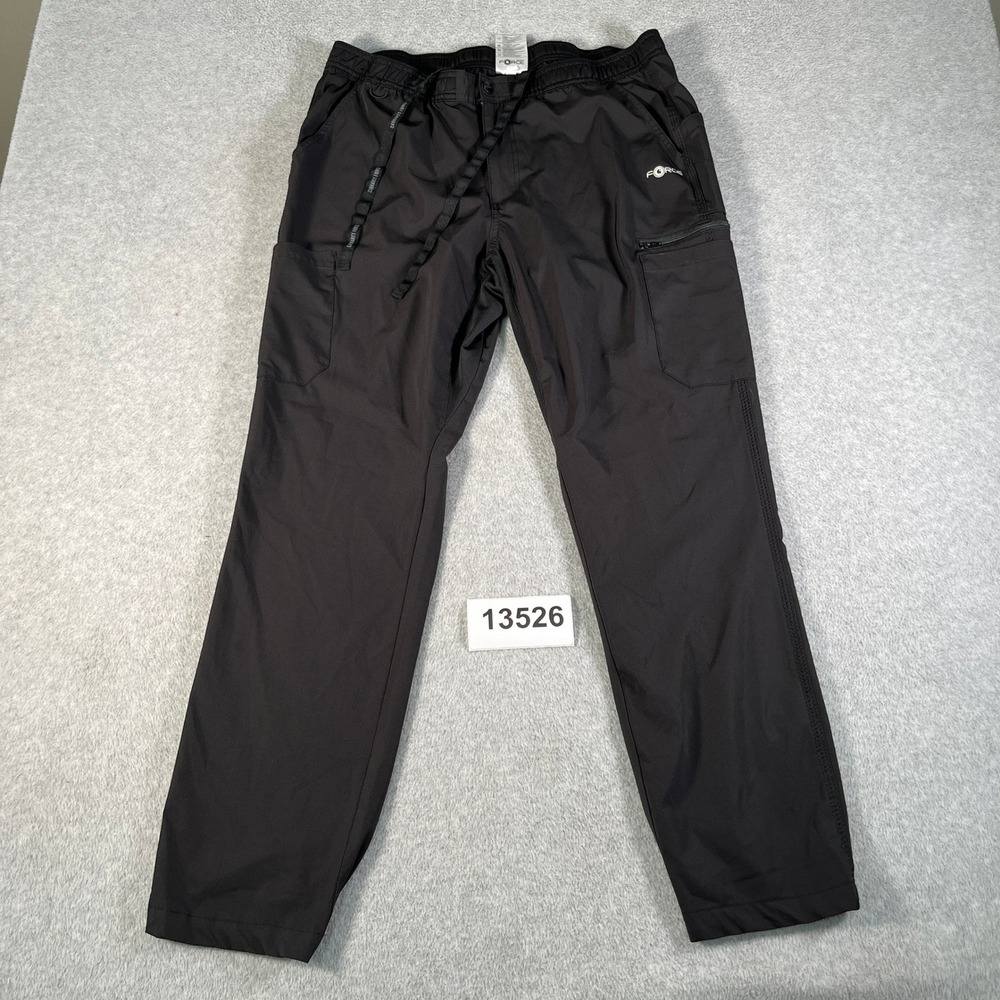Carhartt Force Scrub Pants Mens Large Black Excellent Cargo Workwear C55106